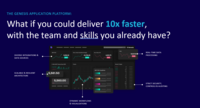 Screenshot of how the Genesis Application Platform makes financial industry developers more efficient in building full stack software applications engineered to meet the industry’s high standards for security, compliance and performance.