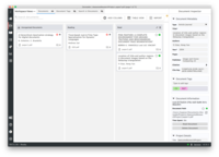 Screenshot of Document Kanban Boards: manage your project's work by organising the documents by tags or by moving them to the relevant kanban columns.