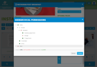 Screenshot of Manage who can see, access or modify a certain content. brahms® can map your organizational chart onto digital asset-level rights so you never have to worry again about unintended information access in- and outside of your organization.