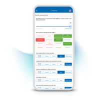 Screenshot of Mobile-first survey designs with tappable attributes that yield detailed customer insights.