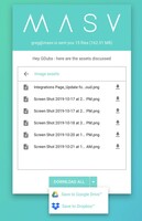 Screenshot of MASV download files made easy with a simple email notification that opens a download page
