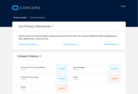 Screenshot of Privacy Center