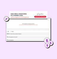 Screenshot of the company footer, which can be used as a tool to support marketing goals.