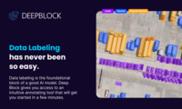 Screenshot of Data labeling is the foundational block of a good AI model. Deep Block offers an annotating tool.