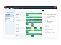 Screenshot of Use the drag and drop scheduler to ensure everyone knows what they will be working on that day.