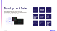 Screenshot of how Genesis provides a flexible IDE supplemented with AI assistance and accelerators for front- and back-end programming to empower developers. The Development Suite is engineered to meet the back- and front-end needs of developers in the financial industry.