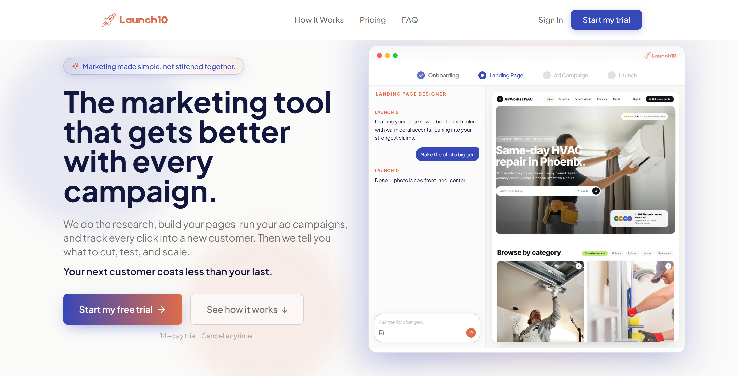 Screenshot of Homepage