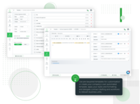 Screenshot of the document automation feature used to generate complex documents faster. Automated templates eliminate routine and repetitive drafting parts by enabling one-time data insertion, automated formatting and styles, default answers, tooltips and guidelines.