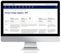 Screenshot of Description: Counself RFP transforms legal vendor management with intelligent cost optimization.