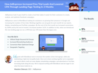 Screenshot of AdEspresso Case Study - How AdEspresso Increased Free Trail Leads And Lowered CPA Through Landing Page Testing In 3 Months