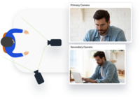 Screenshot of an additional camera to give a wider view of the candidate's and test-taker surroundings, helping to create a secure exam environment during assessments and interviews.