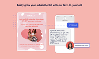 Screenshot of Use text-to-join to easily and compliantly grow your customer database.