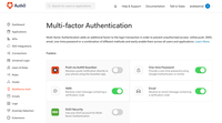Screenshot of multi-factor authentication with Auth0