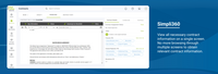 Screenshot of Simpli360 - Displays all the necessary contract information on a single screen so there is no need to browse through multiple screens to obtain relevant contract information.
