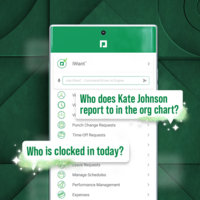 Screenshot of IWant, which is a command-driven AI engine in a single database, for instant access to employee data.