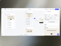 Screenshot of the interface to build a personalized funnel experience, segment audience, or create complex routing logic. Keeping track of flow logic can be tricky. The logic map provides a visual overview of the entire funnel to help save time and prevent mistakes.