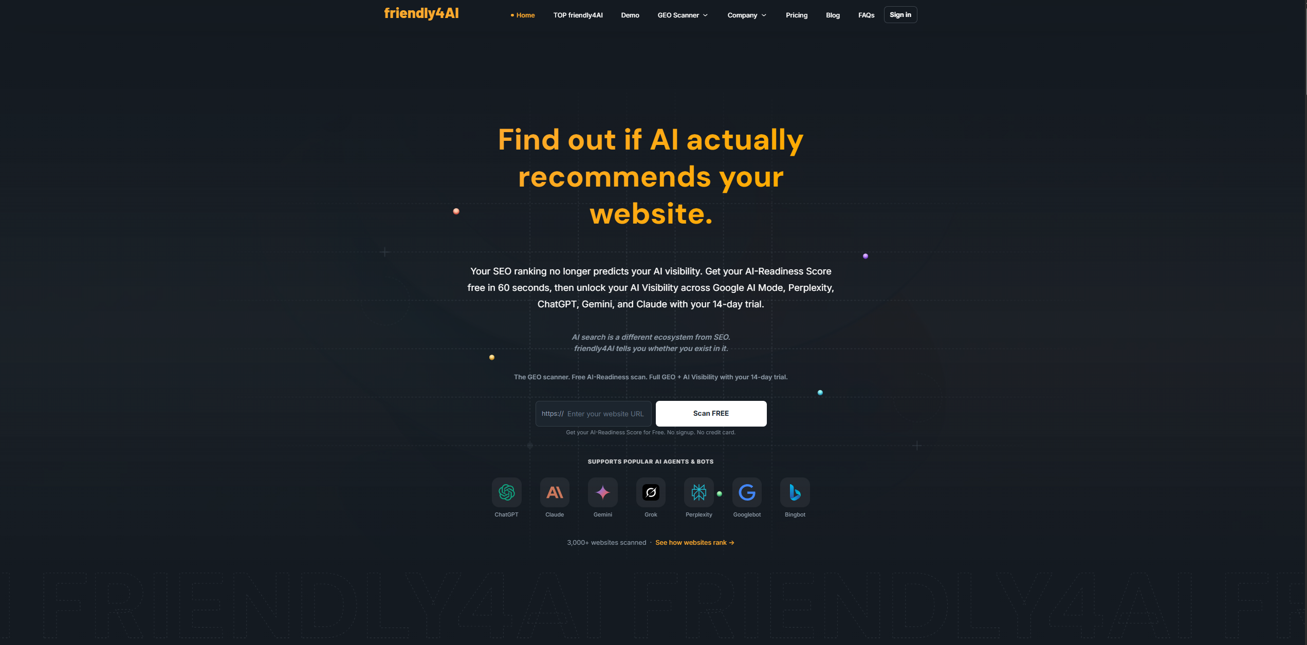Screenshot of Home Page