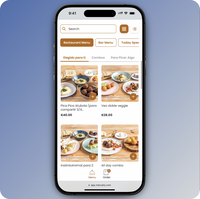 Screenshot of an interactive & mobile-friendly Online Menu.