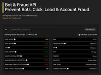 Screenshot of Bot & Fraud API - Free IP Lookup