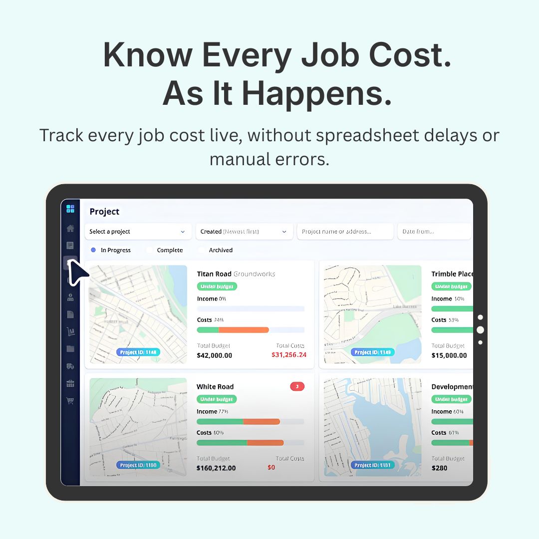 Screenshot of Construction Job Costing Software