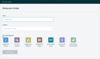 Screenshot of Setup your recipe