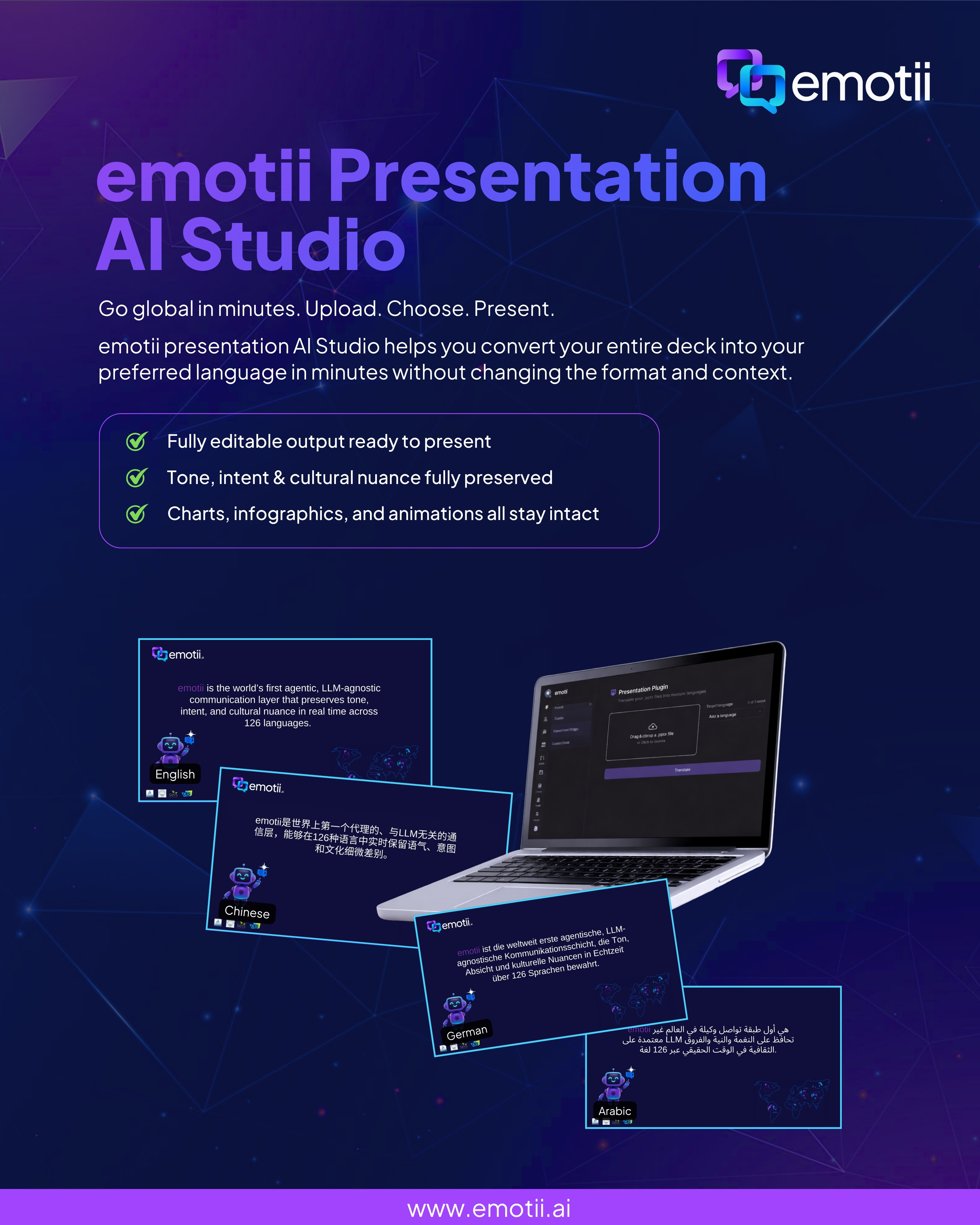 Screenshot of emotii presentation AI Studio