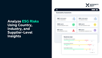 Screenshot of the dashboard to analzse ESG risks and get Supplier-Level Insight