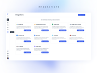 Screenshot of some integration options