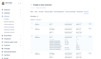Screenshot of SDK.finance Core banking software - Contracts
