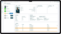 Screenshot of an example application with user management created with the Silicon Low Code platform