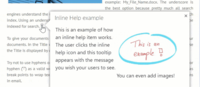 Screenshot of In-line Help Pup up
