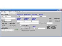 Screenshot of Donations entry window