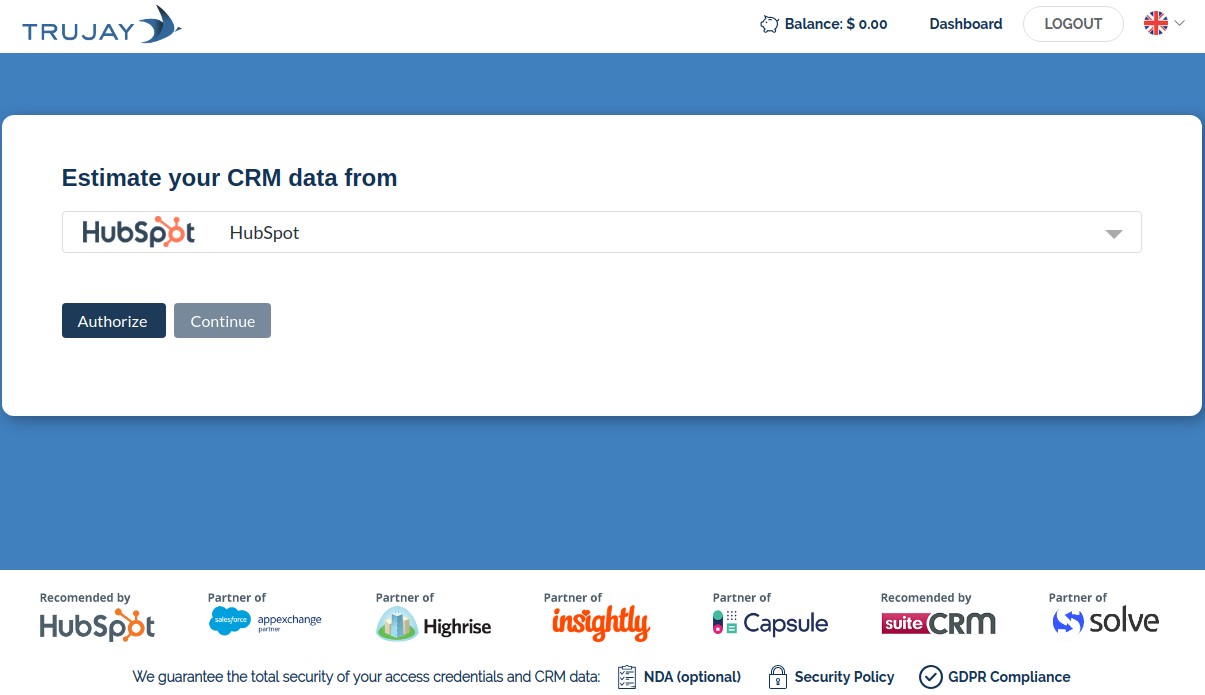 Screenshot of Estimator