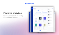Screenshot of How people react to cards is shown with analytics