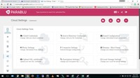 Screenshot of Cloud settings view
