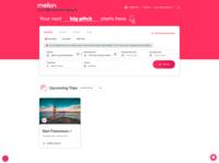Screenshot of the Melon booking platform