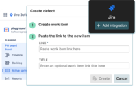 Screenshot of integrations with issue trackers, defect management tools, etc.