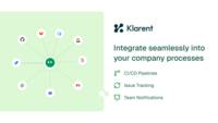 Screenshot of integrations, available across CI/CD, communications to always stay in loop and catch regressions before production