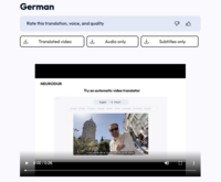 Screenshot of Third step. Download what you need: translated video, or only audio and subtitles. You also can download everything together.