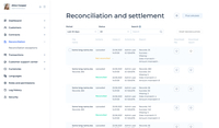 Screenshot of SDK.finance Digital core banking solution- Reconciliation