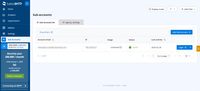 Screenshot of turboSMTP Sub-accounts