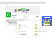 Screenshot of Companies can create interactive career pages and post various information about the company .