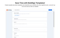 Screenshot of the interface to create reusable document templates.