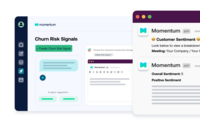 Screenshot of the various signals Momentum pushes from Salesforce to Slack in real-time, from churn risk signals to direct messages that trigger when a deal is blocked.