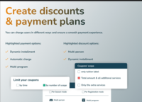 Screenshot of some of the payment options, which include:
✅ Dynamic installment
✅ Automatic charge
✅ Multi-program