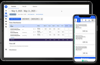 Screenshot of Replicon's project time-tracking dashboard
