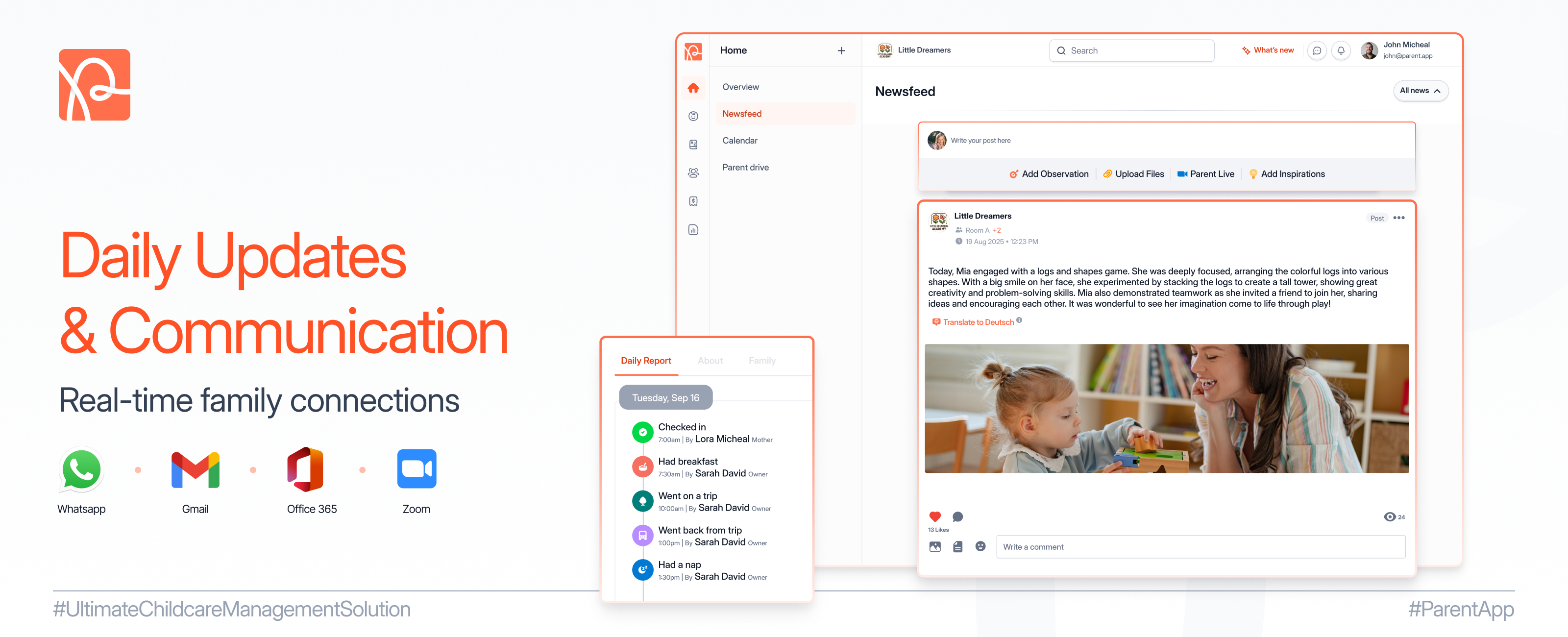 Screenshot of Daily Updates & Communication