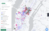 Screenshot of Map Analytics - commercial tenant industry breakdown