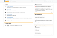 Screenshot of Self-Service Portal
