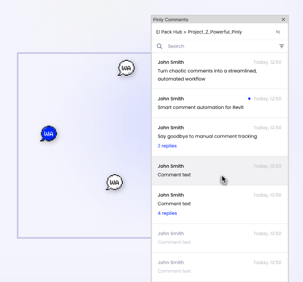 Screenshot of the side panel interface.